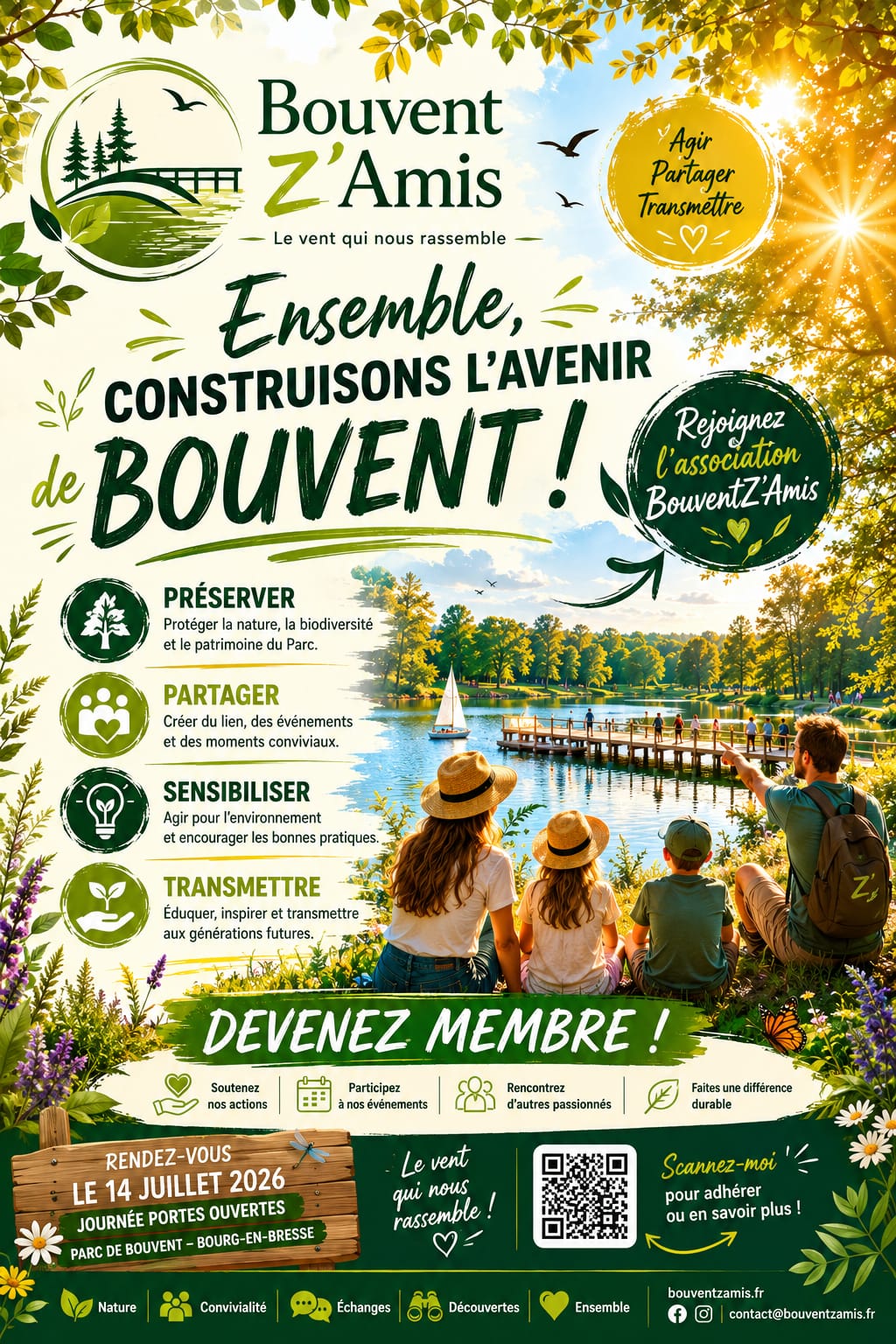 Affiche ensemble construisons l'avenir de Bouvent